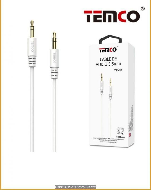 CABLE AUDIO 3.5MM BLANCO