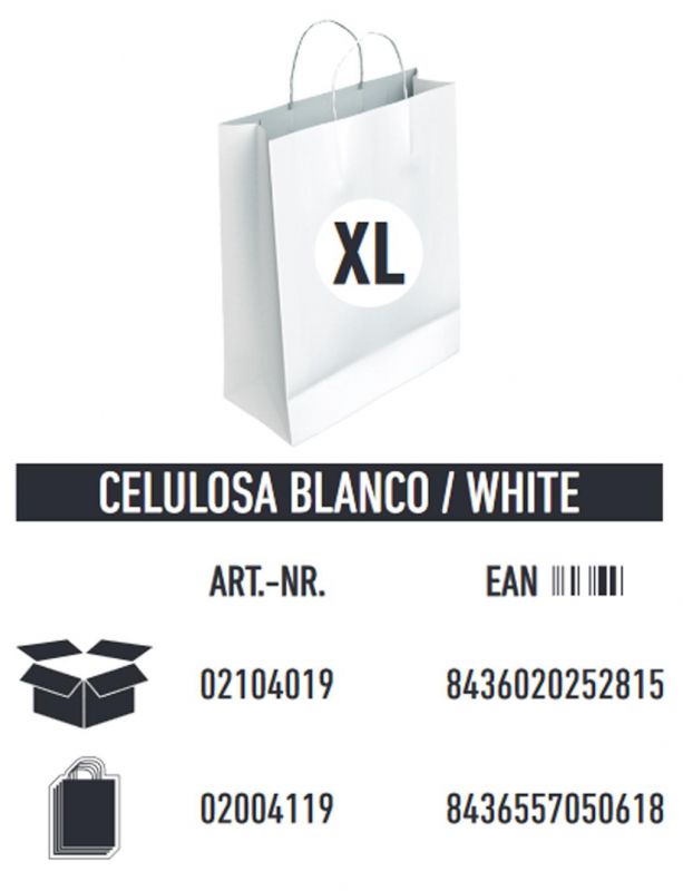 BOLSA CEL. BLANCO XL 40+18X46