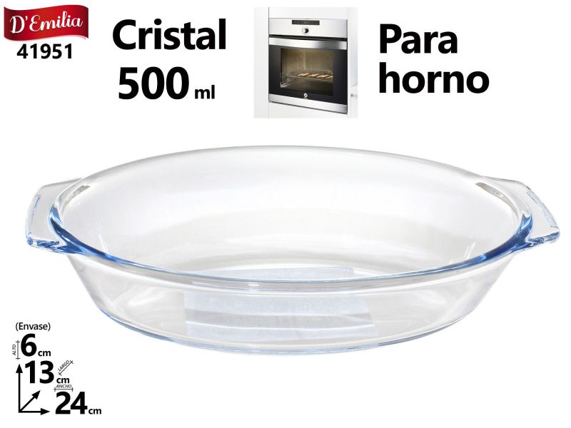 FUENTE DE HORNO CRISTAL 24x13x5.2cm 0.7L