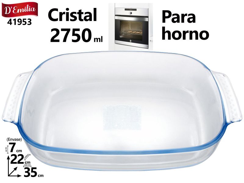 FUENTE DE HORNO CRISTAL 35x23x6.2cm 2.9L