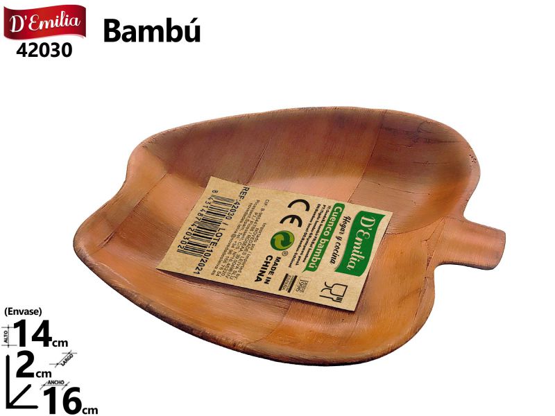 CUENCO BAMBÚ MANZANA 15cm