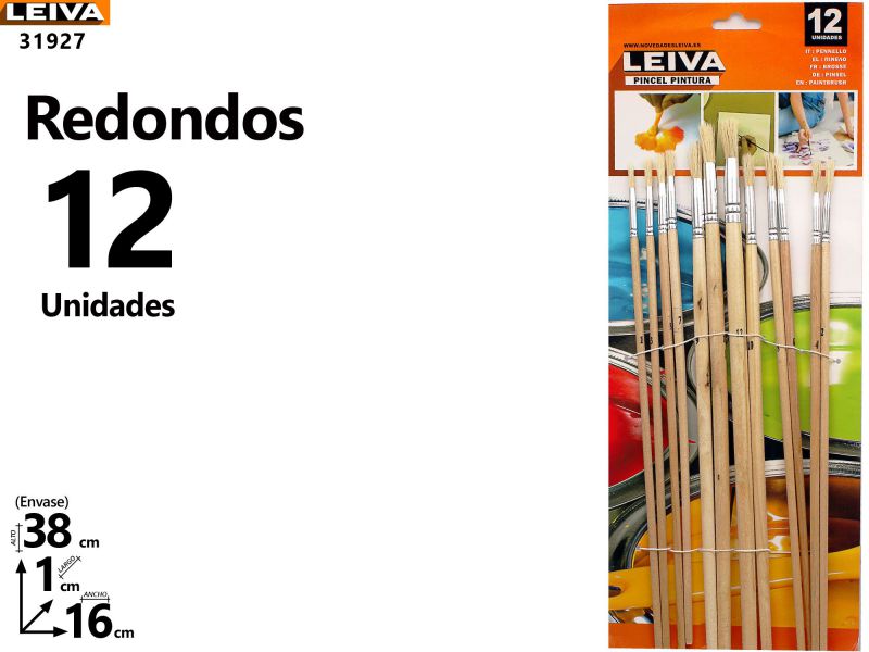 PINCELES REDONDOS X 12