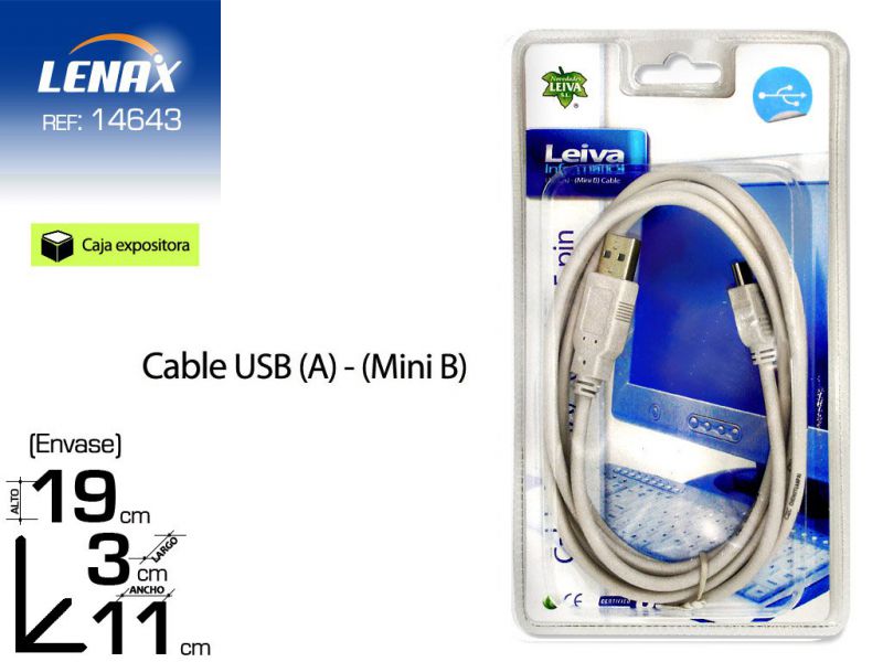 CABLE USB A MINI B