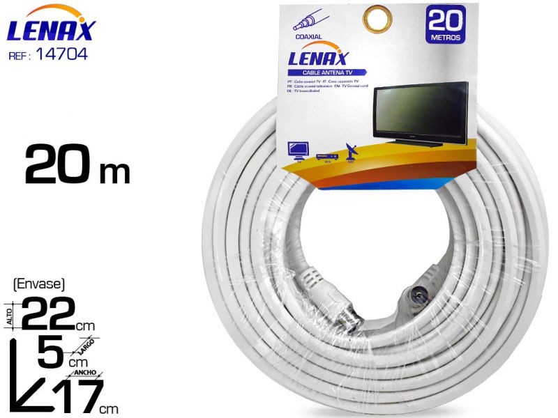 CABLE COAXIAL TV 20M
