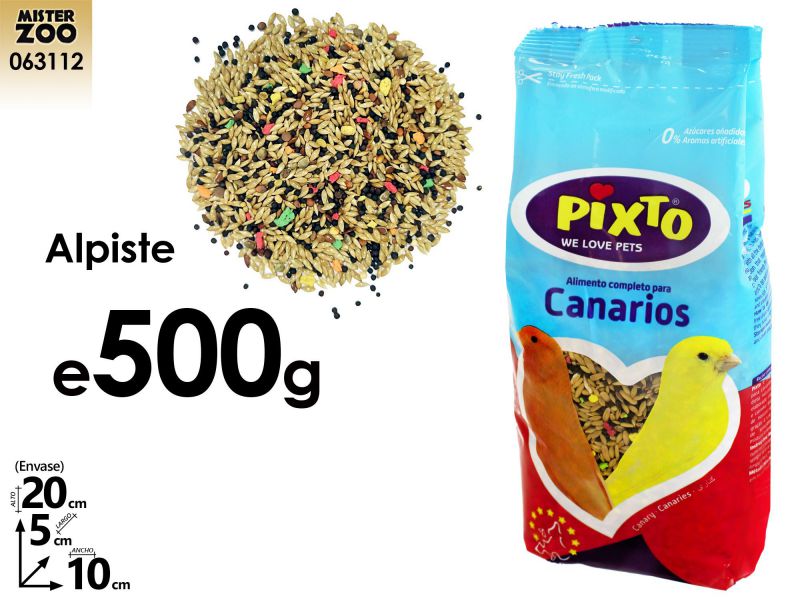 ALIMENTO CANARIOS PIXTO CON ALPISTE 500g