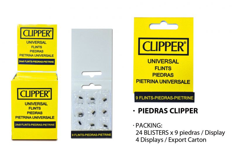 CLIPPER PIEDRAS (4 X 24 BLISTER X 9 PIEDRAS)
