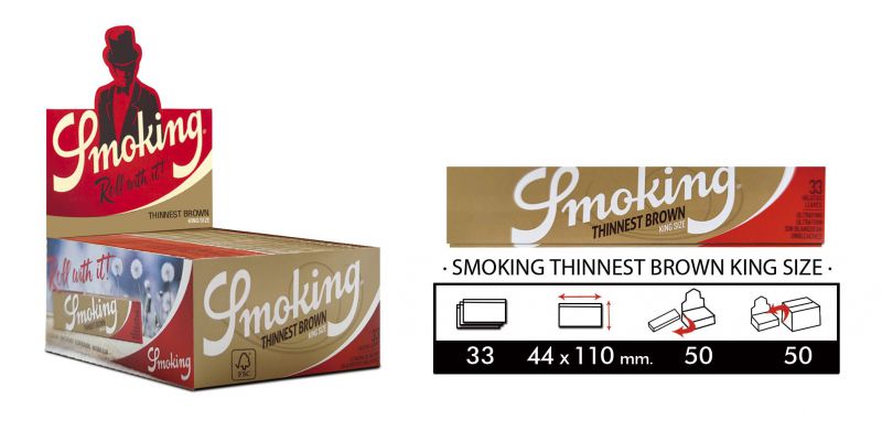 SMOKING THINNEST BROWN KING SIZE