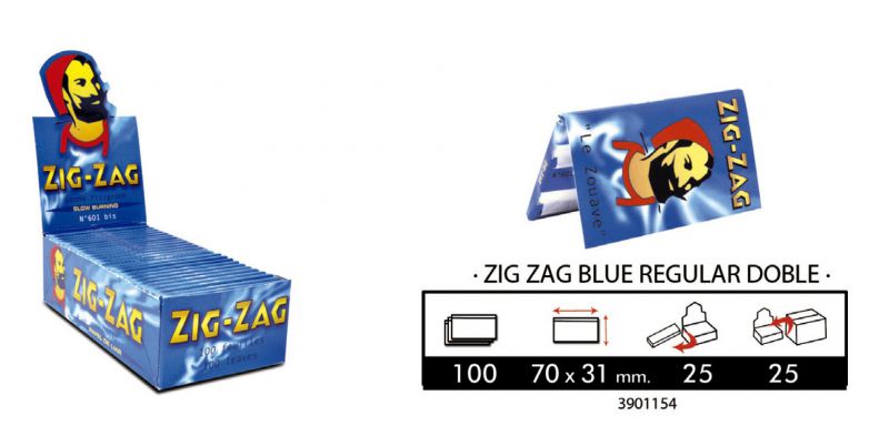 ZIG-ZAG BLUE REGULAR DOBLE