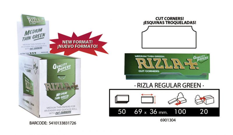 RIZLA GREEN  70mm