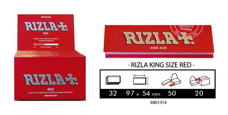 RIZLA KING SIZE RED