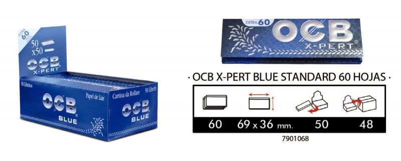 OCB X-PERT BLUE de 60 HOJAS