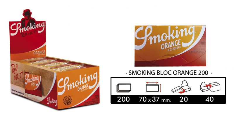 SMOKING BLOC 200 NARANJA