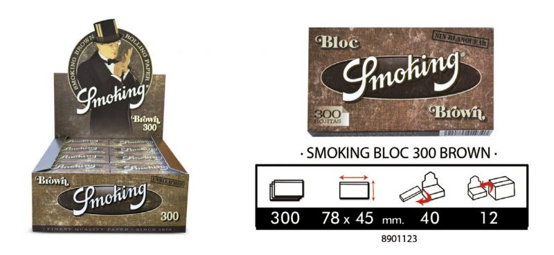 SMOKING BLOC 300 BROWN