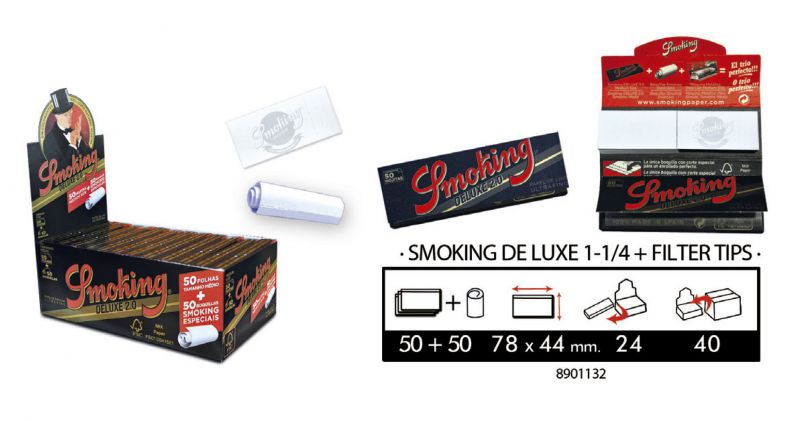 SMOKING DELUXE 1 1/4 + TIPS