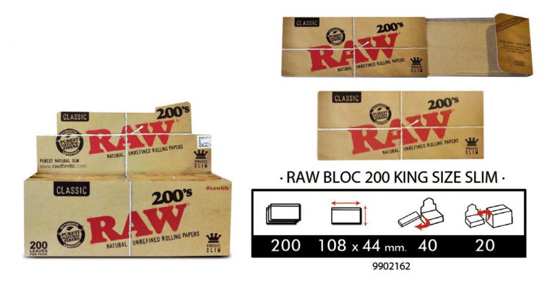 RAW BLOC 200 KING SIZE SLIM