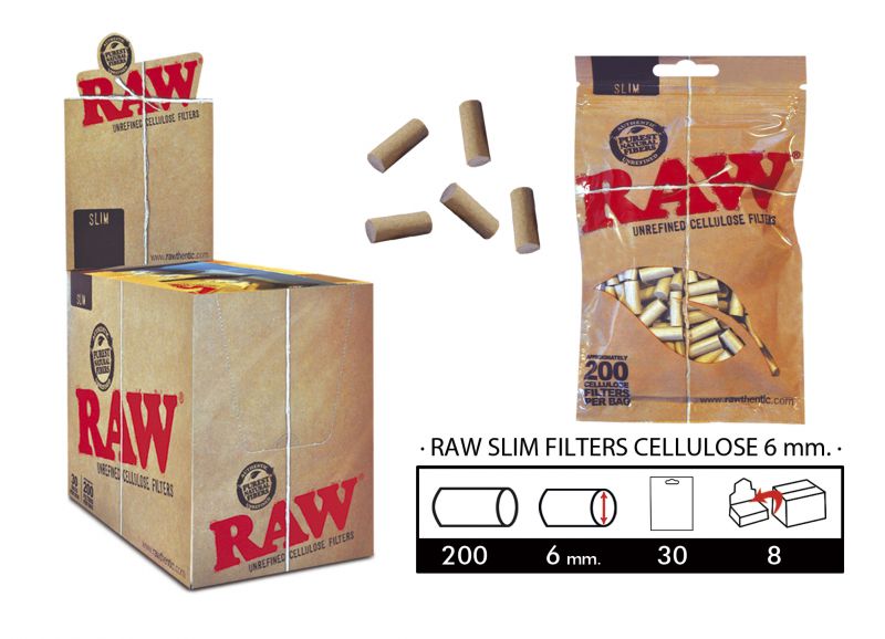 RAW FILTERS  CELULOSA SLIM 6mm/200