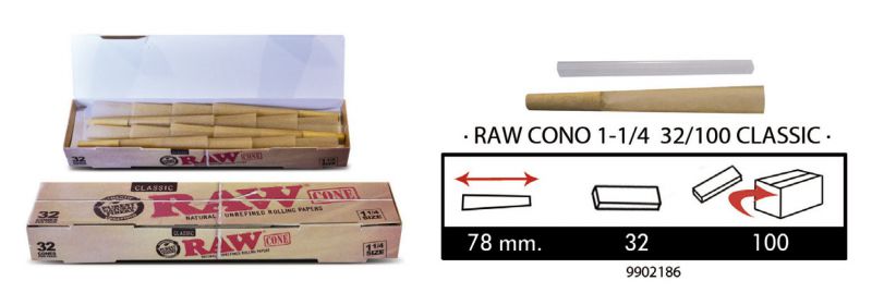 RAW CONO 1 1/4 BASIC 32/100 CLASSIC