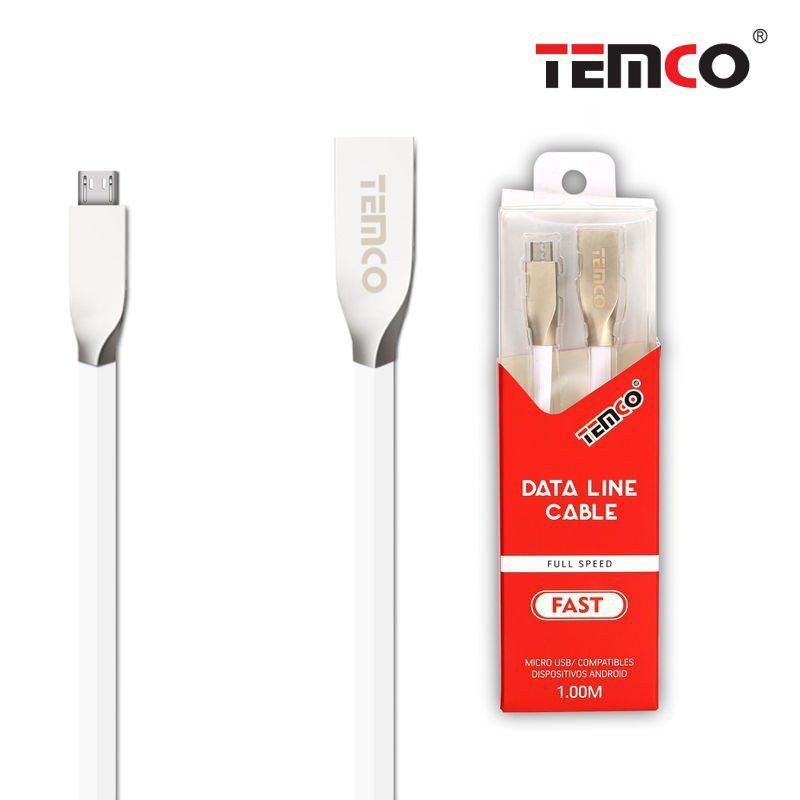 Cable 1A 1m Micro USB 5P Blanco