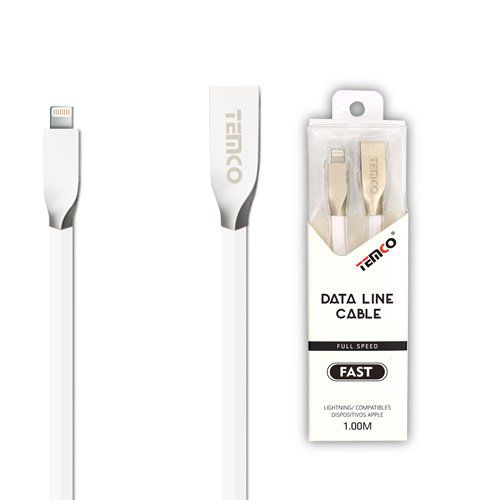 Cable 1a 1m lightning blanco