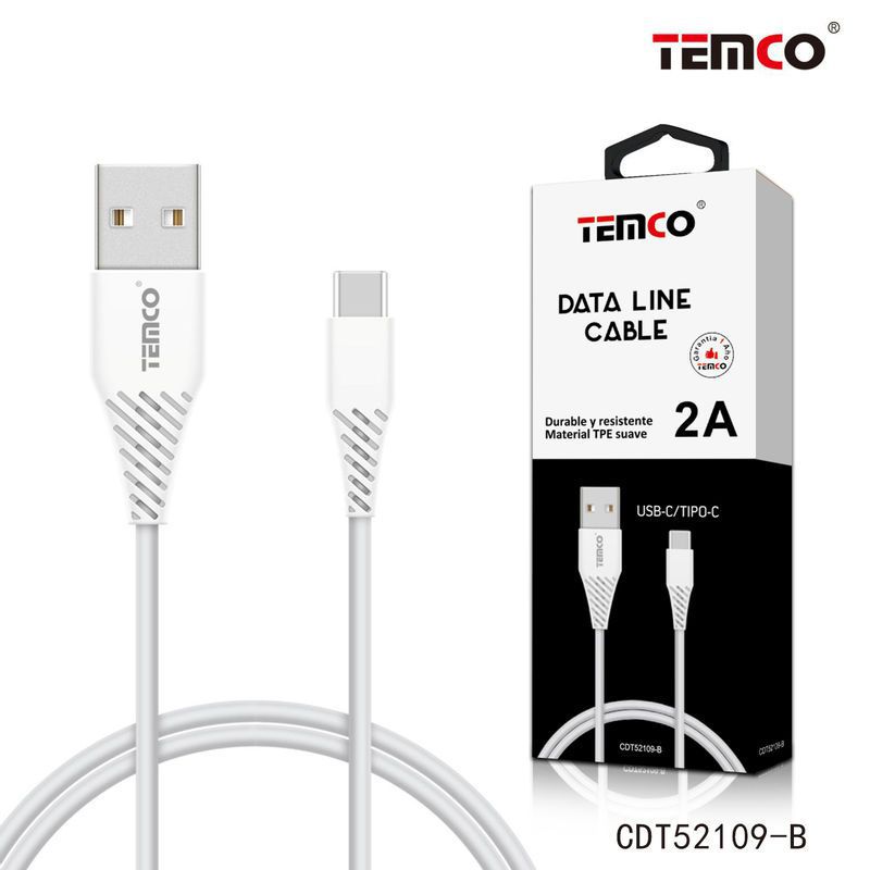 Cable tpe 2a 1m tipo-c blanco