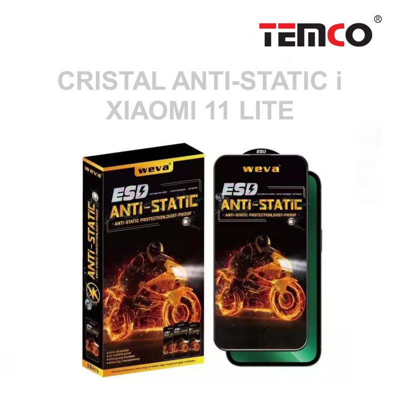 Cristal Anti-Static Xiaomi 11 LITE  Pack 10 unds