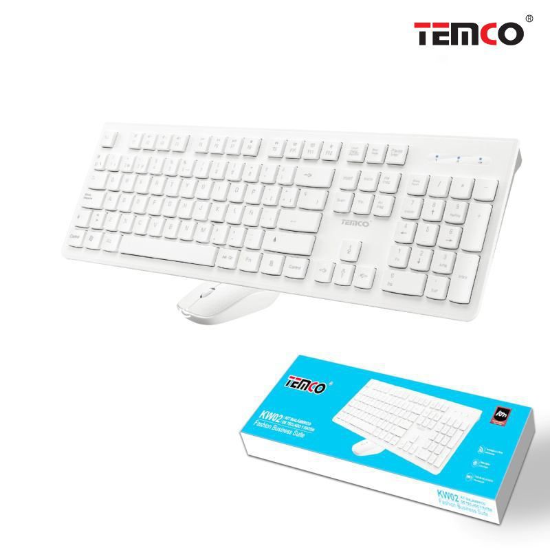 Kit inalámbrico teclado y ratón kw02 blanco
