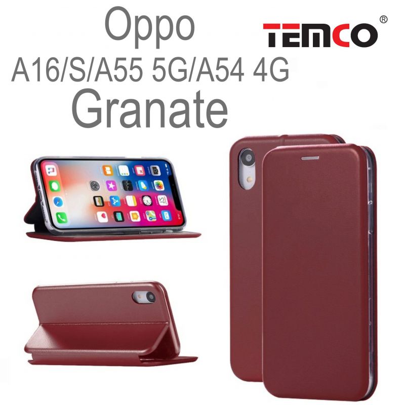 Funda Concha Oppo A16 / S /A55 5G/A54 4G Granate