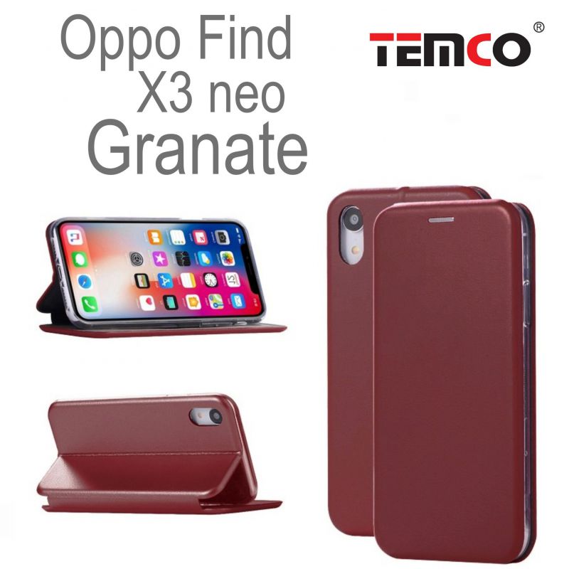 Funda Concha Oppo Find X3 neo Granate