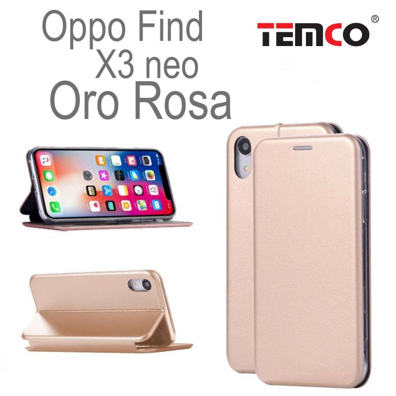 Funda Concha Oppo Find X3 neo Oro Rosa