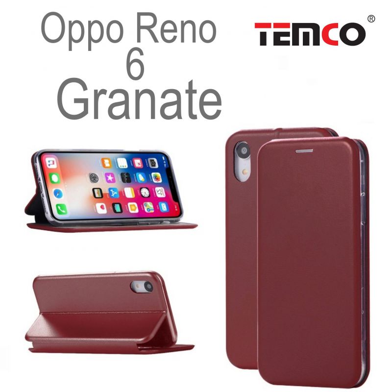 Funda Concha Oppo Reno 6 Granate