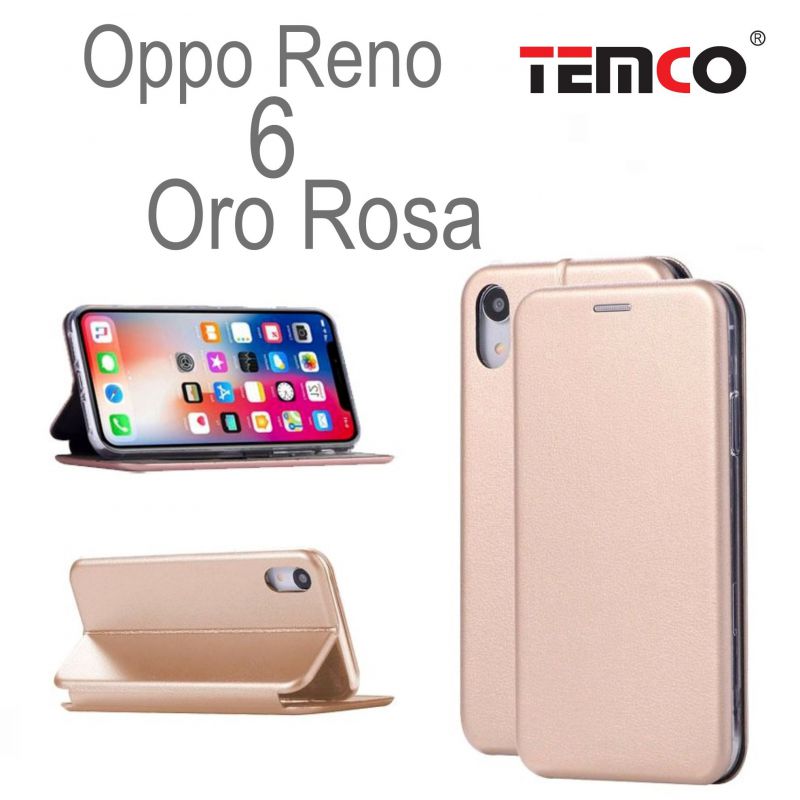 Funda Concha Oppo Reno 6 Oro Rosa