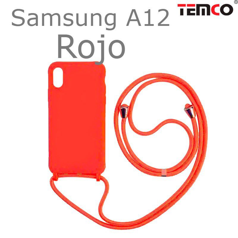Funda Colgante Samsung A12 Rojo