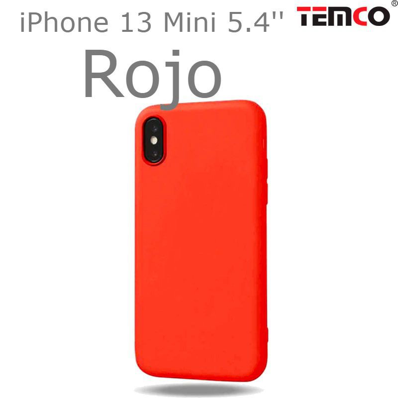 Funda silicona iphone 13 mini 5.4'' rojo