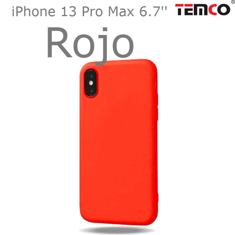 Funda silicona iphone 13 pro max 6.7'' rojo