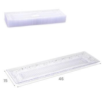 Bandeja desechable- Bandeja Plástico rectangular- Bandeja Baratos Plásticos-Bandeja  rectangular color plata